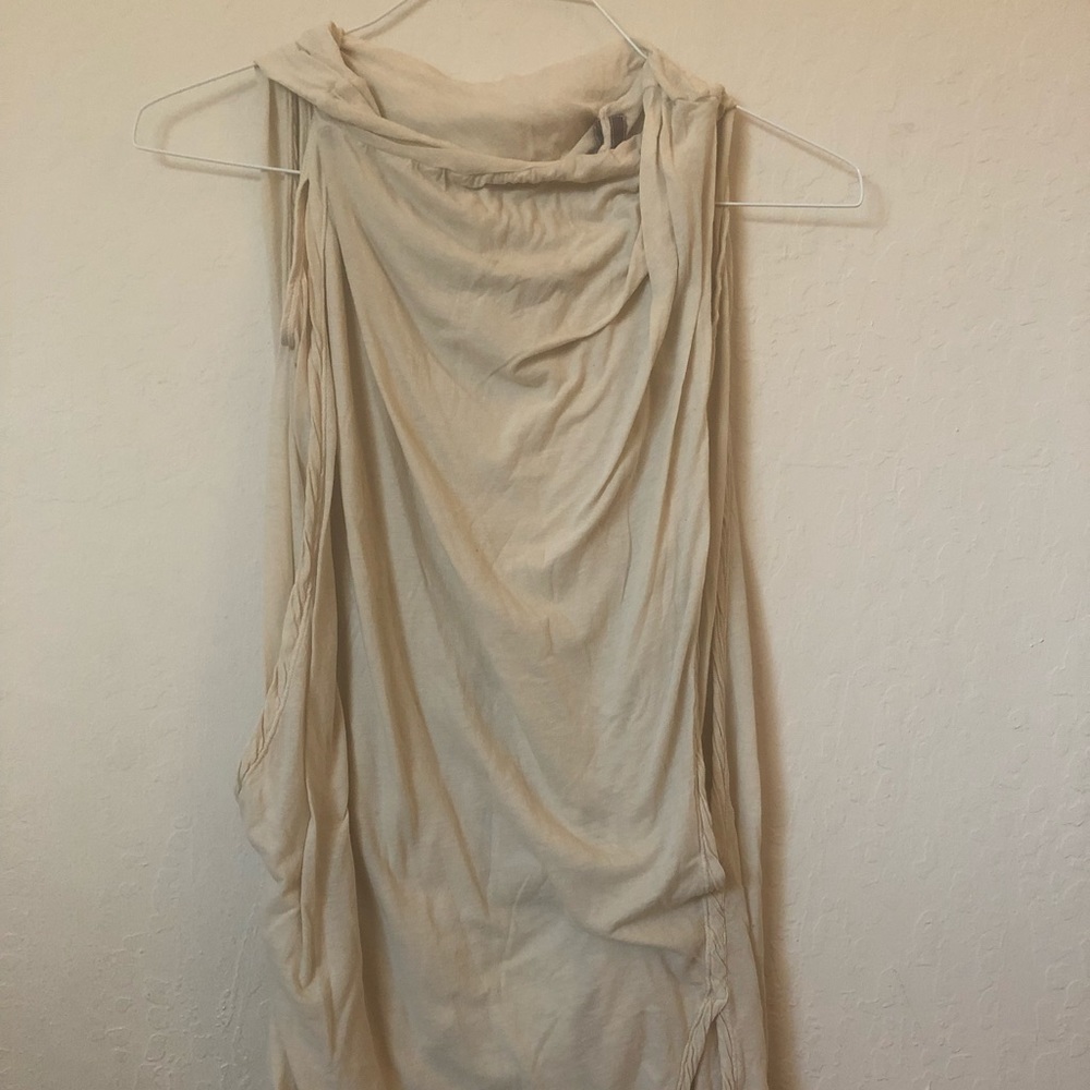 Ivory Grecian Rick Owens layered tunic